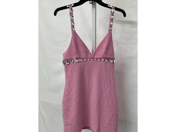 retrofete Polly Dress in Light Rose & Silver - Picture 3 of 7